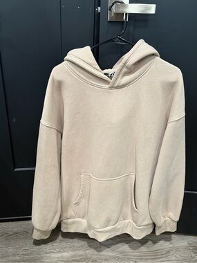 Que Beige Hoodie Sweatshirt